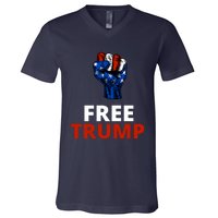 Free Donald Trump Free Trump Republican Support V-Neck T-Shirt