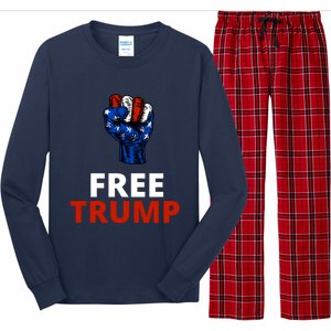 Free Donald Trump Free Trump Republican Support Long Sleeve Pajama Set