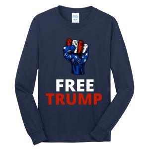 Free Donald Trump Free Trump Republican Support Tall Long Sleeve T-Shirt