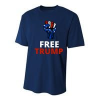 Free Donald Trump Free Trump Republican Support Youth Performance Sprint T-Shirt