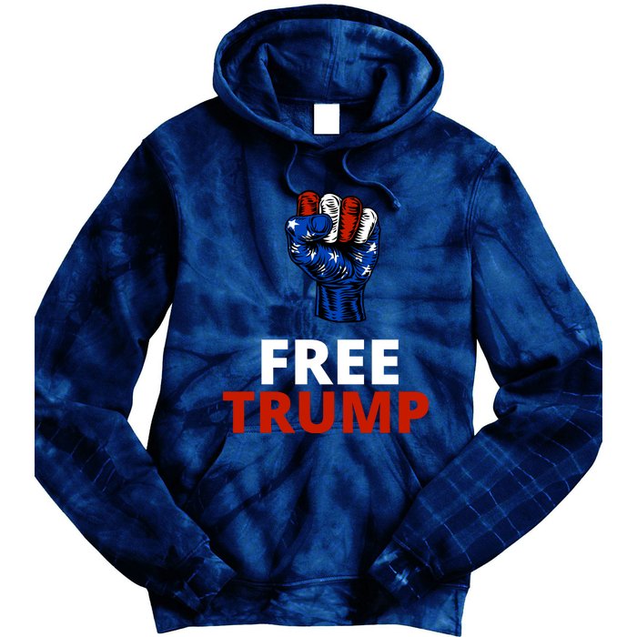 Free Donald Trump Free Trump Republican Support Tie Dye Hoodie