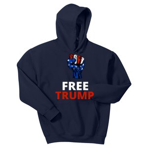 Free Donald Trump Free Trump Republican Support Kids Hoodie