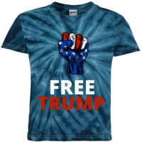 Free Donald Trump Free Trump Republican Support Kids Tie-Dye T-Shirt