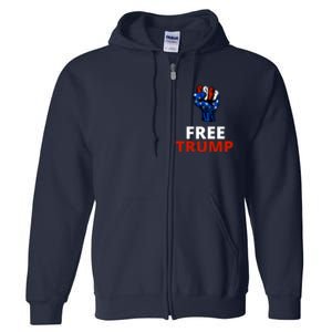 Free Donald Trump Free Trump Republican Support Full Zip Hoodie