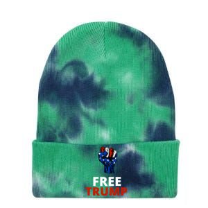 Free Donald Trump Free Trump Republican Support Tie Dye 12in Knit Beanie