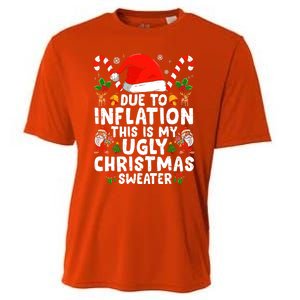 Funny Due to Inflation This is My Ugly Sweater For Christmas Cooling Performance Crew T-Shirt