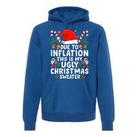 Funny Due to Inflation This is My Ugly Sweater For Christmas Premium Hoodie