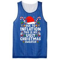 Funny Due to Inflation This is My Ugly Sweater For Christmas Mesh Reversible Basketball Jersey Tank