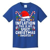 Funny Due to Inflation This is My Ugly Sweater For Christmas Kids T-Shirt