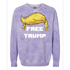 Free Donald Trump Republican Support Colorblast Crewneck Sweatshirt