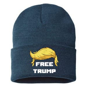 Free Donald Trump Republican Support Sustainable Knit Beanie