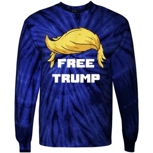 Free Donald Trump Republican Support Tie-Dye Long Sleeve Shirt