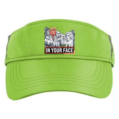 Funny Donald Trump Added To Mt. Rushmore In Your Face Adult Drive Performance Visor