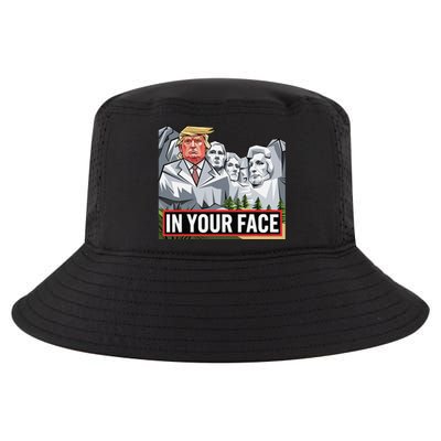 Funny Donald Trump Added To Mt. Rushmore In Your Face Cool Comfort Performance Bucket Hat