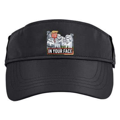 Funny Donald Trump Added To Mt. Rushmore In Your Face Adult Drive Performance Visor