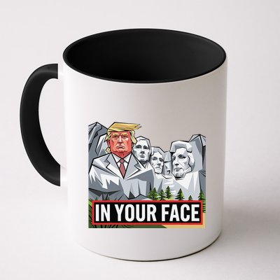 Funny Donald Trump Added To Mt. Rushmore In Your Face Mug