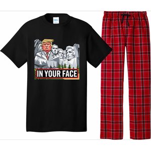 Funny Donald Trump Added To Mt. Rushmore In Your Face Pajama Set