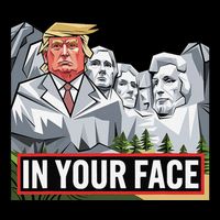 Funny Donald Trump Added To Mt. Rushmore In Your Face Ladies Essential Flowy Tank