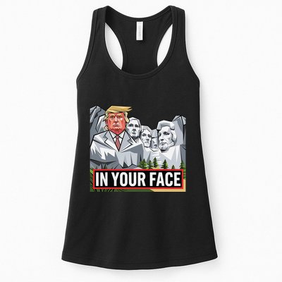 Funny Donald Trump Added To Mt. Rushmore In Your Face Womens Tank Top