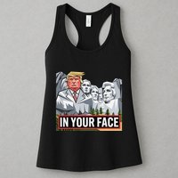 Funny Donald Trump Added To Mt. Rushmore In Your Face Womens Tank Top