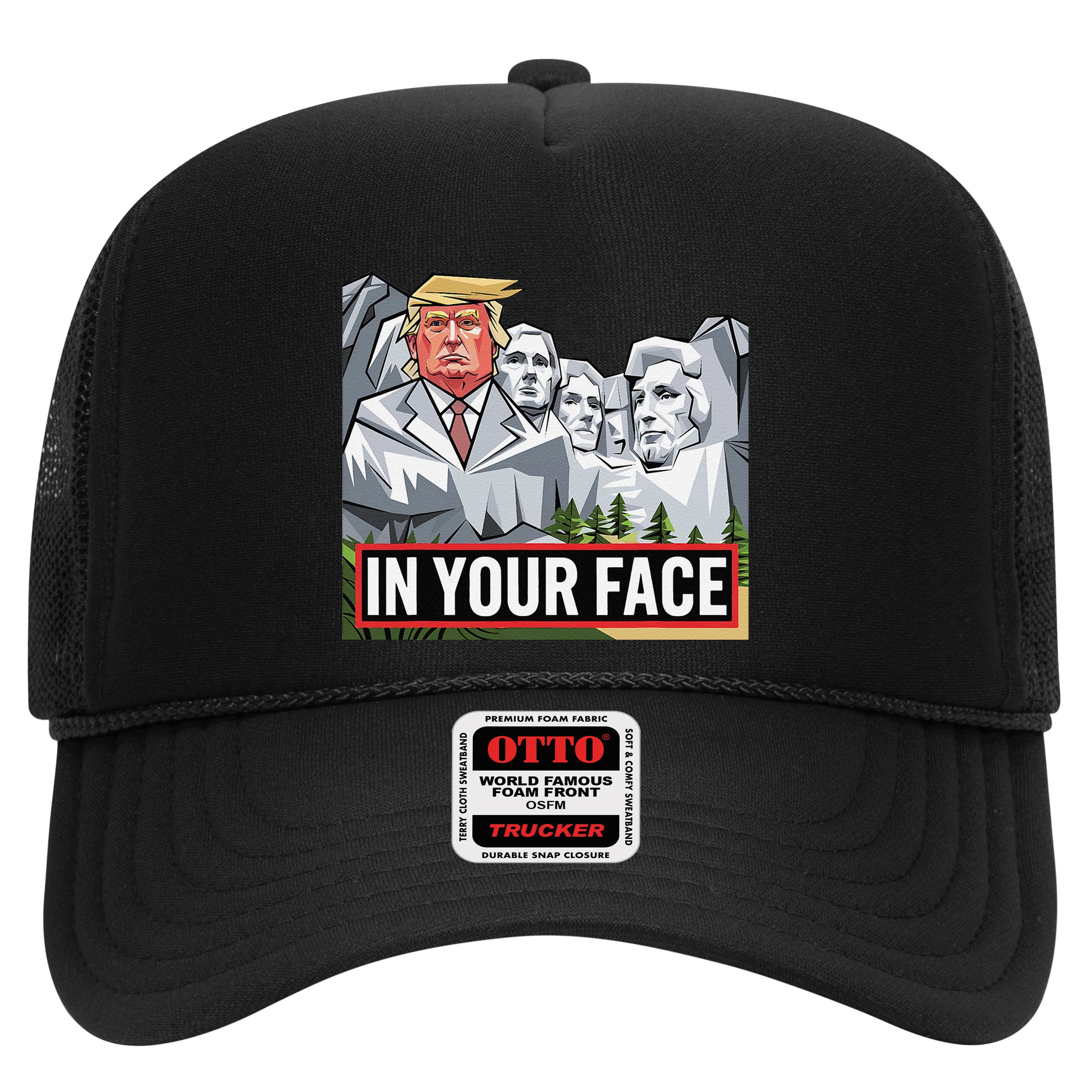 Funny Donald Trump Added To Mt. Rushmore In Your Face Hat