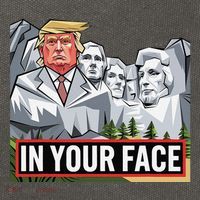 Funny Donald Trump Added To Mt. Rushmore In Your Face Cotton Canvas Backpack