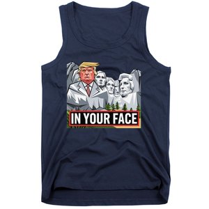 Funny Donald Trump Added To Mt. Rushmore In Your Face Tank Top