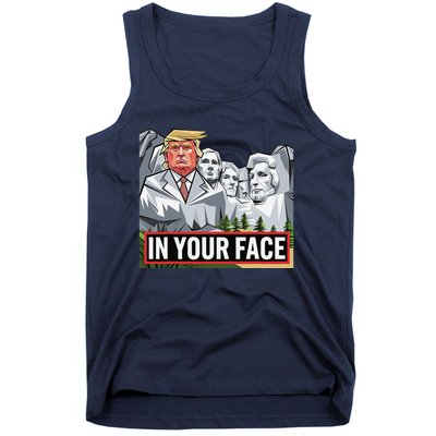 Funny Donald Trump Added To Mt. Rushmore In Your Face Tank Top