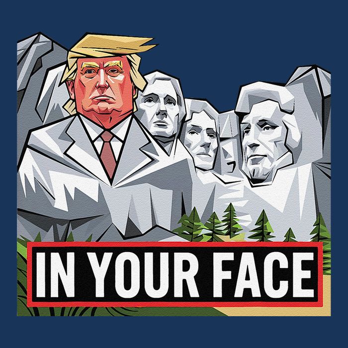 Funny Donald Trump Added To Mt. Rushmore In Your Face Infant Baby Jersey Bodysuit
