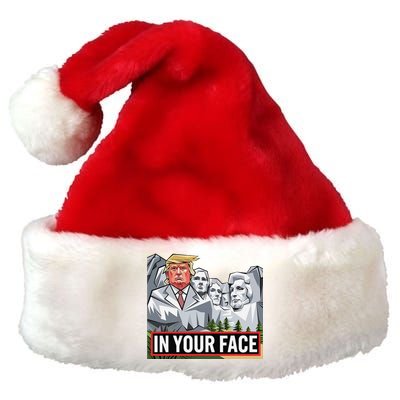 Funny Donald Trump Added To Mt. Rushmore In Your Face Premium Christmas Santa Hat