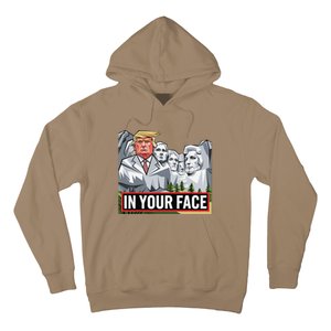 Funny Donald Trump Added To Mt. Rushmore In Your Face Hoodie