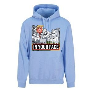 Funny Donald Trump Added To Mt. Rushmore In Your Face Unisex Surf Hoodie