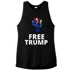 Free Donald Trump Free Trump Republican Support Ladies PosiCharge Tri-Blend Wicking Tank