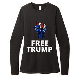 Free Donald Trump Free Trump Republican Support Womens CVC Long Sleeve Shirt