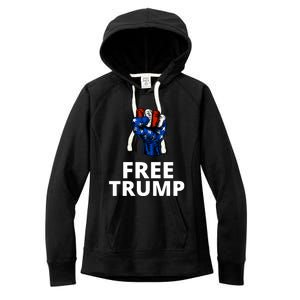 Free Donald Trump Free Trump Republican Support Women's Fleece Hoodie