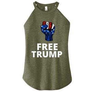 Free Donald Trump Free Trump Republican Support Women's Perfect Tri Rocker Tank