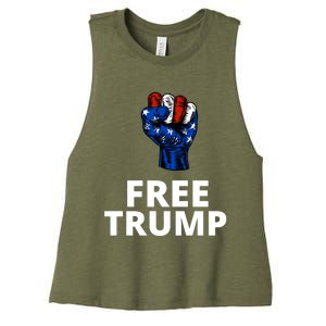 Free Donald Trump Free Trump Republican Support Women's Racerback Cropped Tank