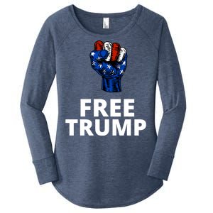 Free Donald Trump Free Trump Republican Support Women's Perfect Tri Tunic Long Sleeve Shirt