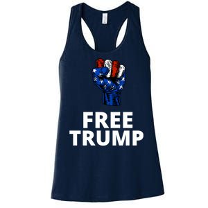 Free Donald Trump Free Trump Republican Support Women's Racerback Tank