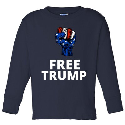 Free Donald Trump Free Trump Republican Support Toddler Long Sleeve Shirt