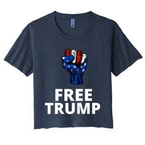 Free Donald Trump Free Trump Republican Support Women's Crop Top Tee