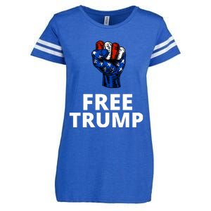 Free Donald Trump Free Trump Republican Support Enza Ladies Jersey Football T-Shirt