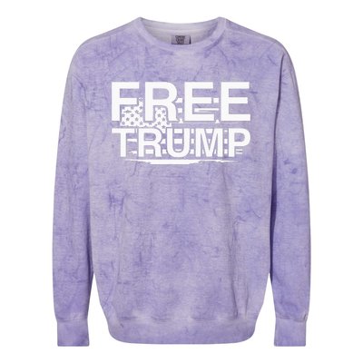 Free Donald Trump Colorblast Crewneck Sweatshirt