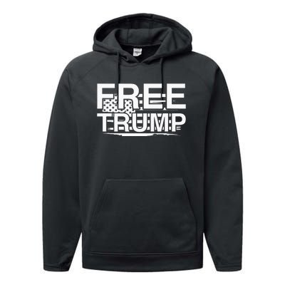 Free Donald Trump Performance Fleece Hoodie