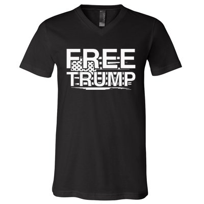 Free Donald Trump V-Neck T-Shirt