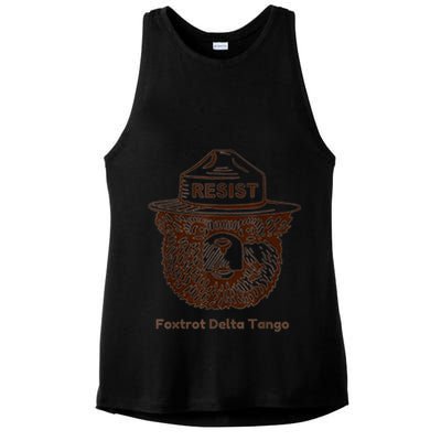 Foxtrots Delta Tangos Funny Foxtrots Delta Tangos Ladies PosiCharge Tri-Blend Wicking Tank
