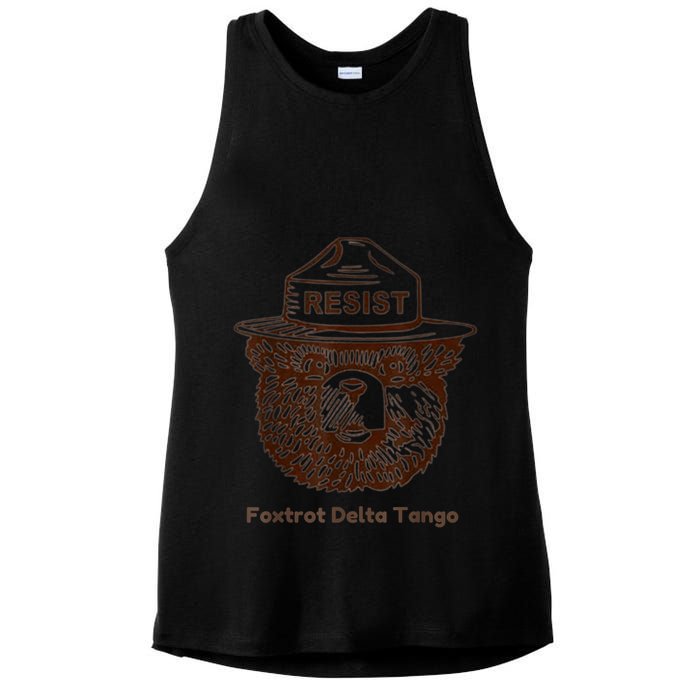 Foxtrots Delta Tangos Funny Foxtrots Delta Tangos Ladies PosiCharge Tri-Blend Wicking Tank