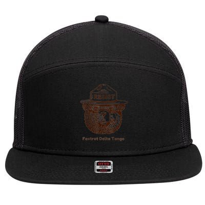 Foxtrots Delta Tangos Funny Foxtrots Delta Tangos 7 Panel Mesh Trucker Snapback Hat