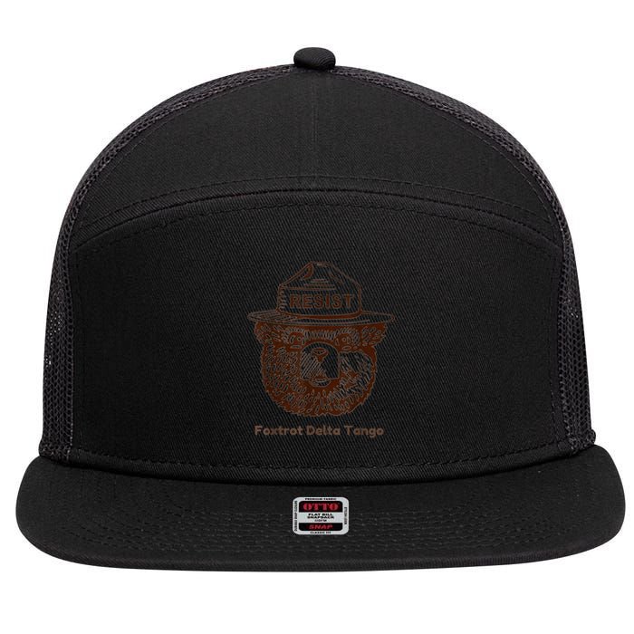Foxtrots Delta Tangos Funny Foxtrots Delta Tangos 7 Panel Mesh Trucker Snapback Hat