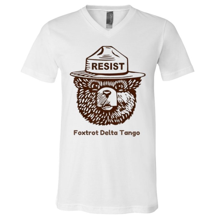 Foxtrots Delta Tangos Funny Foxtrots Delta Tangos V-Neck T-Shirt